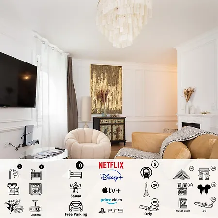 De Luxe A 10 Min De Paris - Sauna, Cinema